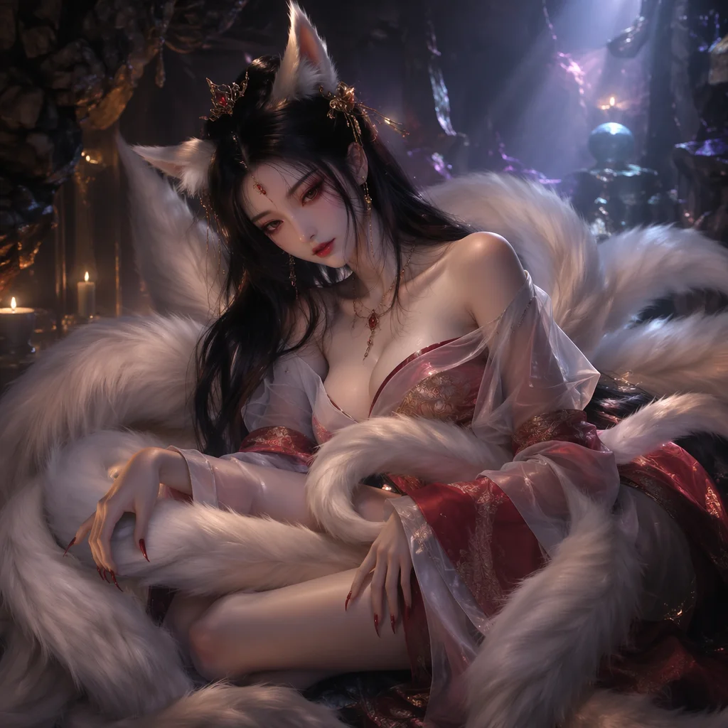 狐尾缠绕的午夜，是心还是腰？🌙